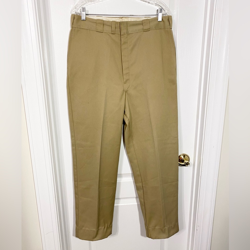 80s Dickies USA MADE Twill Work Pants Vintage Tan Men’s 36 / 29.5 Short